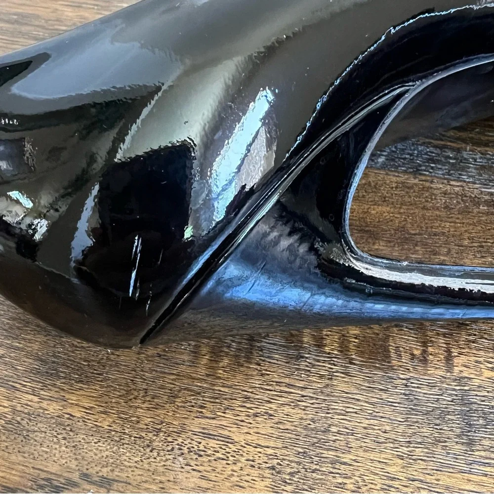 Balenciaga Slash Slanted Heel $675 Pointed Toe Patent Leather Pumps EU37.5